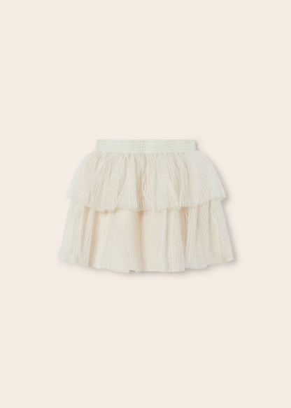Falda plisada de tul para chica MAYORAL Ref. 23/6901/66 Garbanzo