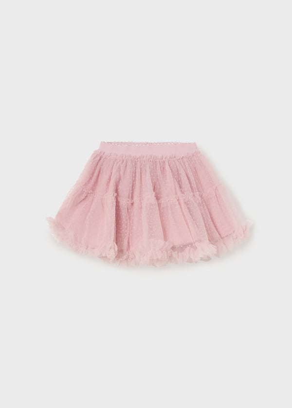 Falda tul flocado MAYORAL Ref. 13/2967/19 Rosado