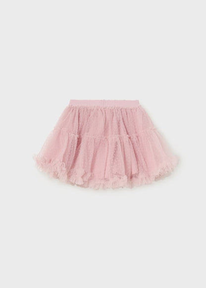 Falda tul flocado MAYORAL Ref. 13/2967/19 Rosado