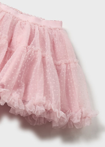 Falda tul flocado MAYORAL Ref. 13/2967/19 Rosado