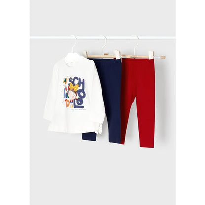 Conjunto 3 Pz Leggings Sku 2731 Color Rojo