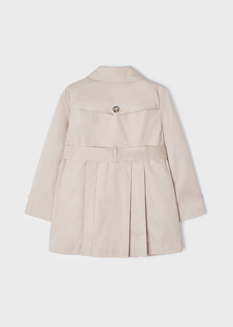 Gabardina con moño para niña Art. 23-03446-043 Almendra