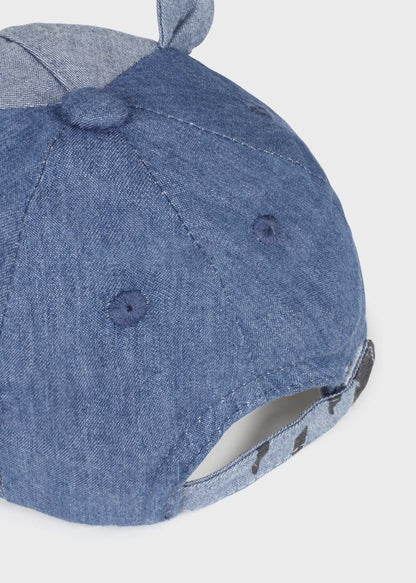 Gorra con motivo estampado de algodón para recién nacido Art. 23-09608-042 Tejano