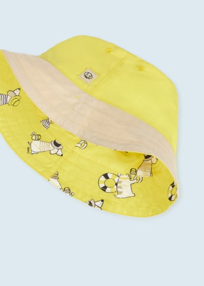Gorro reversible con estampado para bebé Sku 10406 Color 64 Limon