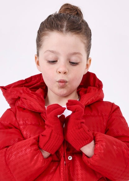 Guantes tricot moño niña MAYORAL  Ref. 13-10586/017 Rojo
