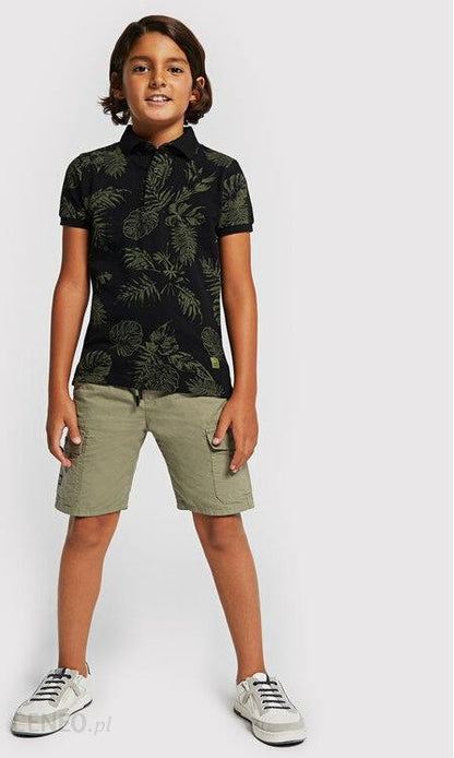 Bermuda Cuadrille Cargo Niño Sku 6207 Color Aloe