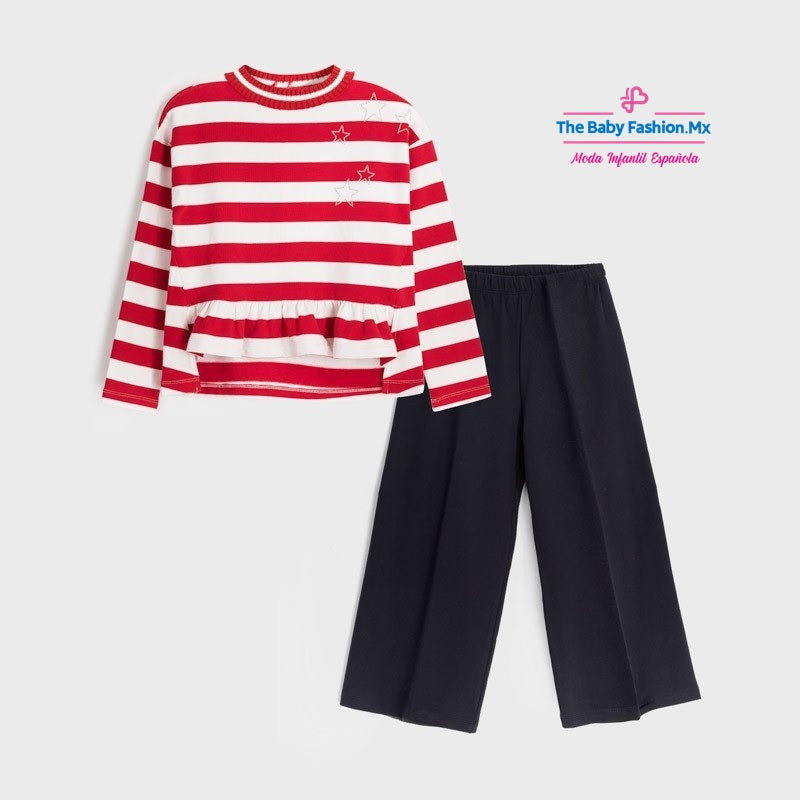 Conjunto 2 pz sueter y pantalón para chica MAYORAL Ref. 7545/44 Carmin