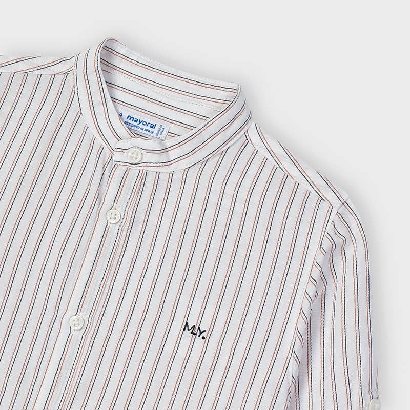 Camisa Cuello Mao Sku 3124 Color Arcilla