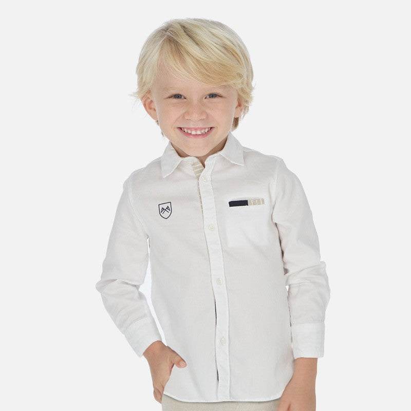 Camisa M/L de Vestir para niño MAYORAL Ref 3171/18 Blanco