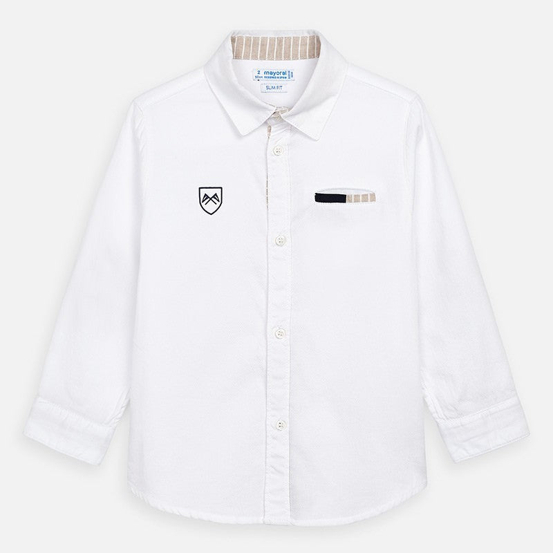 Camisa M/L de Vestir para niño MAYORAL Ref 3171/18 Blanco