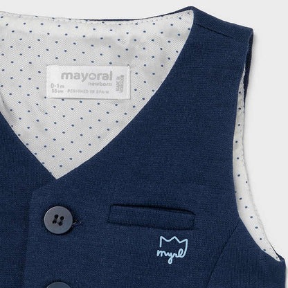 Camisa y Chaleco para bebé niño Conjunto 2 Pz MAYORAL Ref. 21/1172/37 Navy