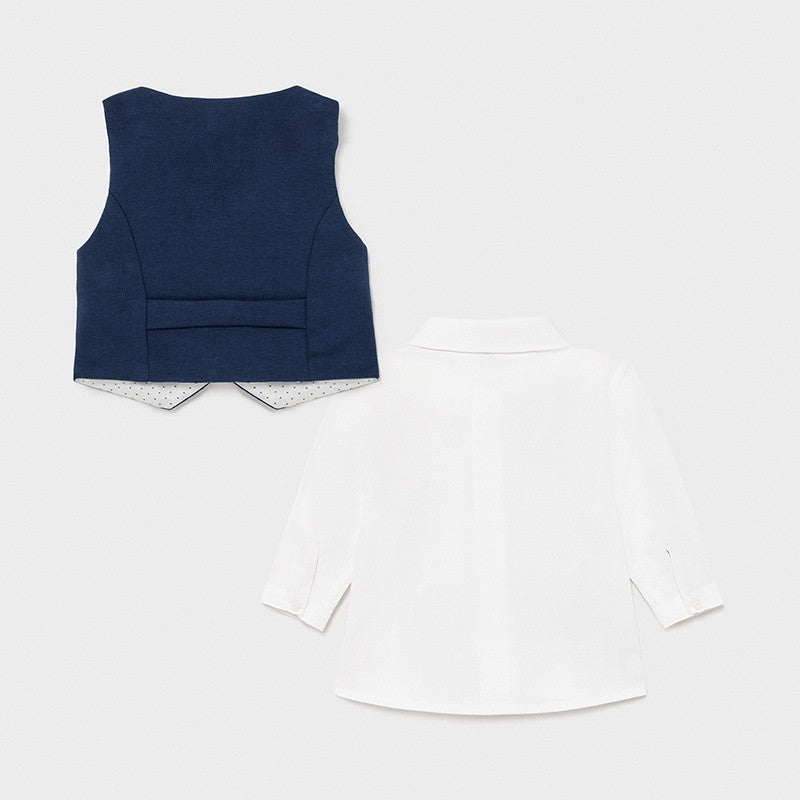 Camisa y Chaleco para bebé niño Conjunto 2 Pz MAYORAL Ref. 21/1172/37 Navy