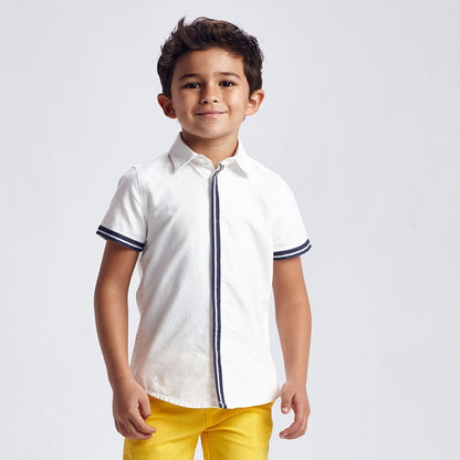 Camisa Manga Corta Niño Sku 3118 Color 92 Blanco