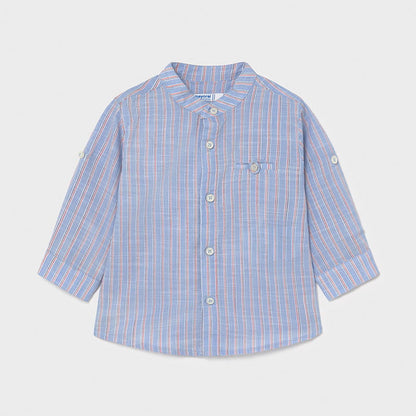 Camisa M/L Rayas Lino c/Mano MAYORAL Ref -1118-11 Lavanda