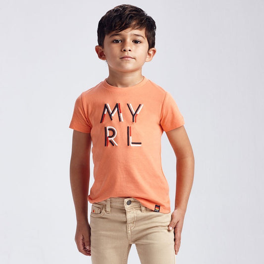 Camisa M/C para niño MAYORAL Ref 170 Color 10 Apricot