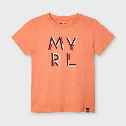 Camisa M/C para niño MAYORAL Ref 170 Color 10 Apricot