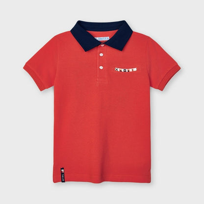 Camisa Polo M/c para niño MAYORAL Ref 3104 Color 52 Papaya