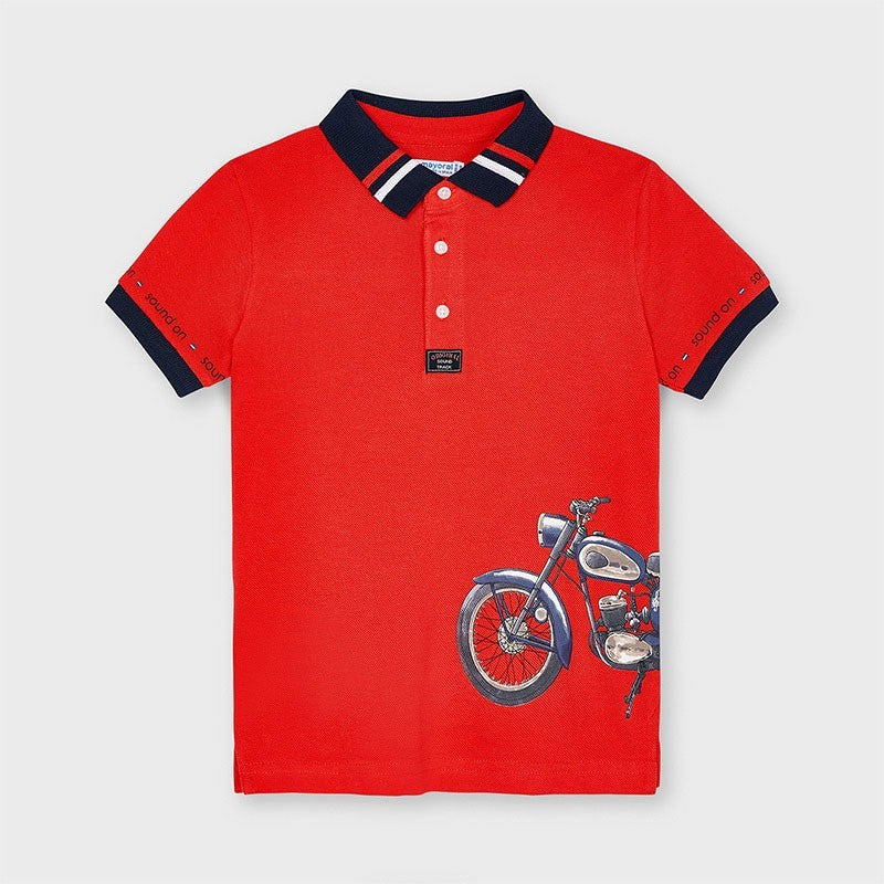 Camisa Polo M/C para niño MAYORAL Ref  3108/82 Cyber Red