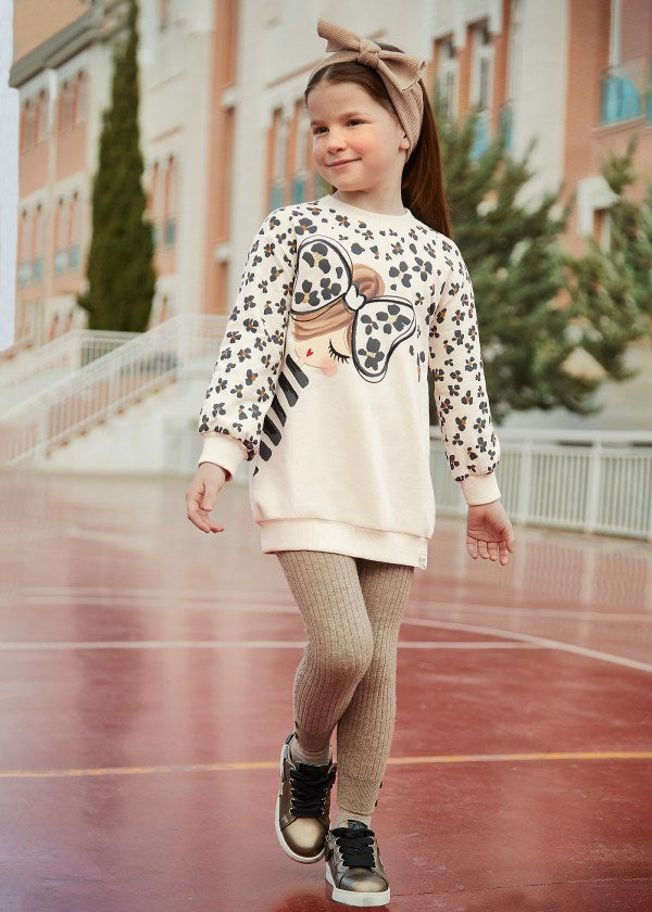 Leggings malla canale MAYORAL Ref. 13/10582/10 Beige vig
