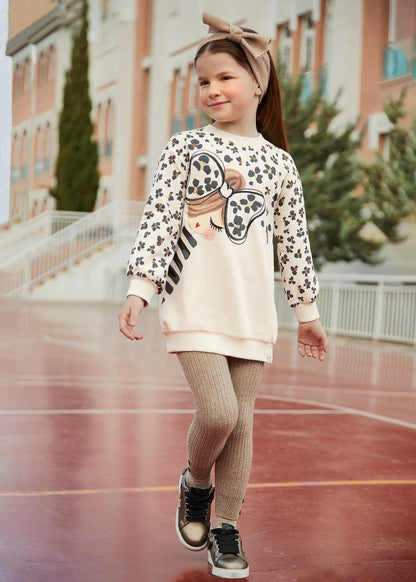 Leggings malla canale MAYORAL Ref. 13/10582/10 Beige vig