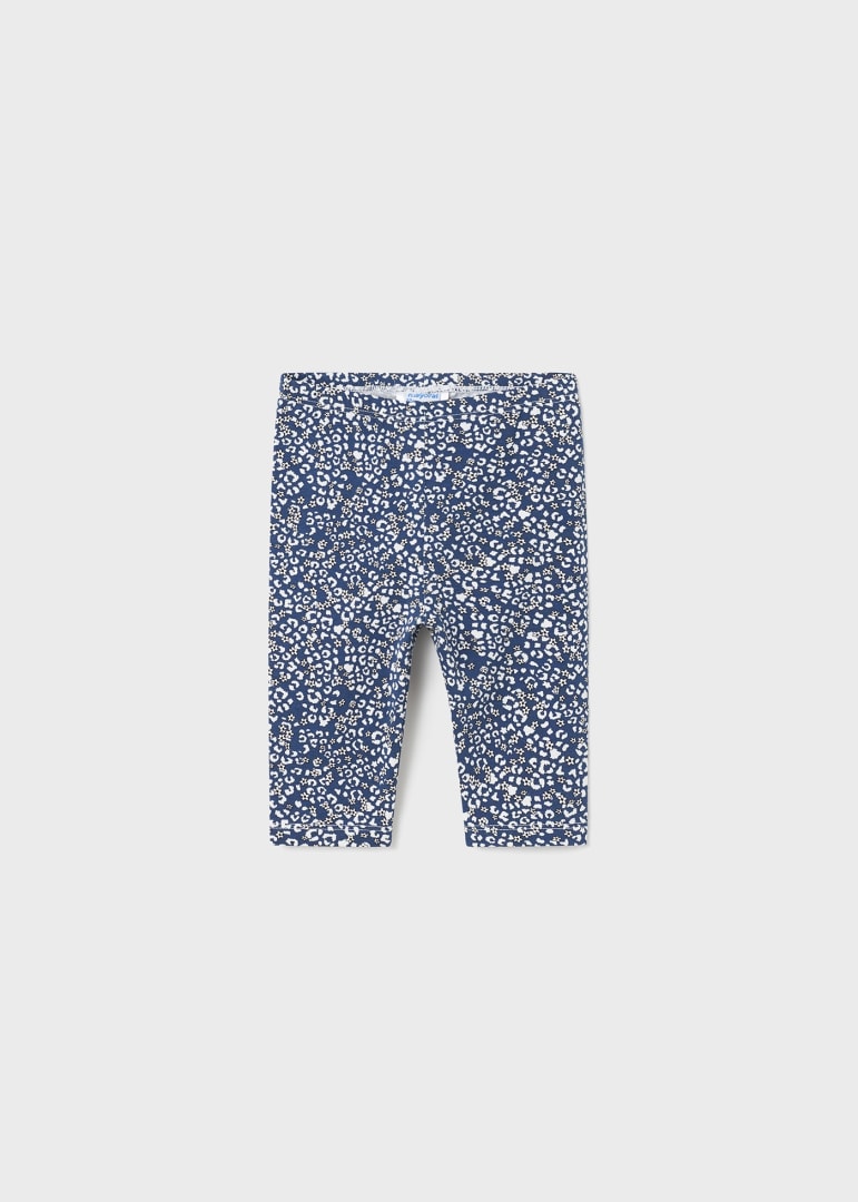 Legging estampado de algodón sostenible para bebé Art. 23-01773-013 Marino