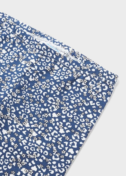 Legging estampado de algodón sostenible para bebé Art. 23-01773-013 Marino
