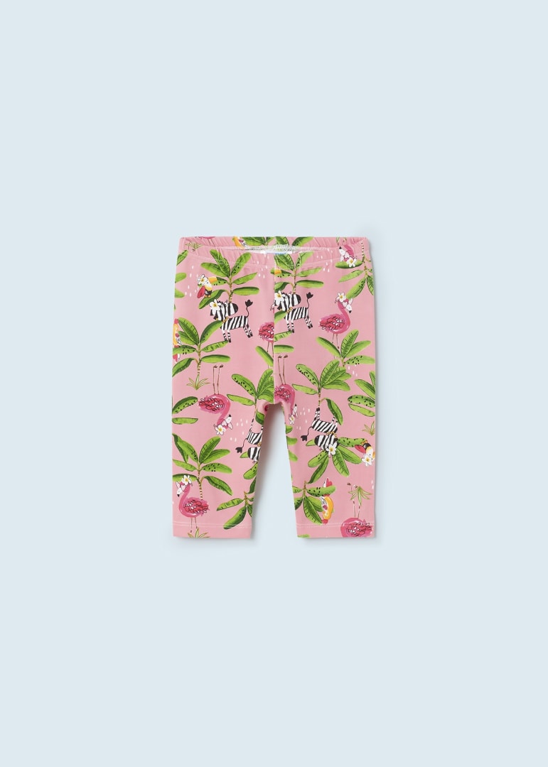 Legging estampado de algodón sostenible para bebé Art. 23-01773-014 Flamingo