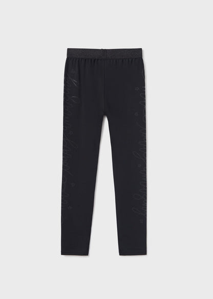 Legging largo con motivo estampado para chica MAYORAL Ref. 23/6748/78 Negro