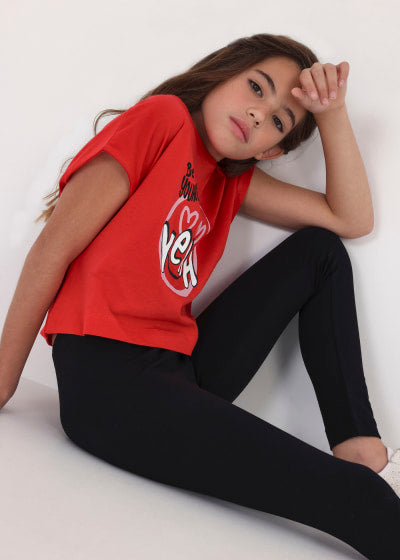 Legging largo de algodón sostenible para chica SKU 752 Color 70 Negro