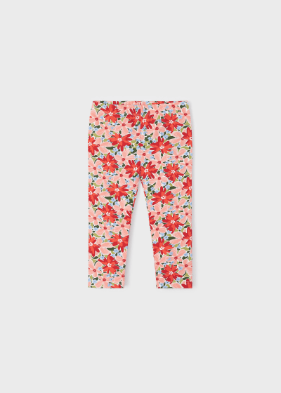 Legging pirata estampado de algodón sostenible para niña Sku 3778 Color Melocoton
