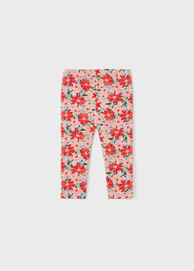 Legging pirata estampado de algodón sostenible para niña Sku 3778 Color Melocoton
