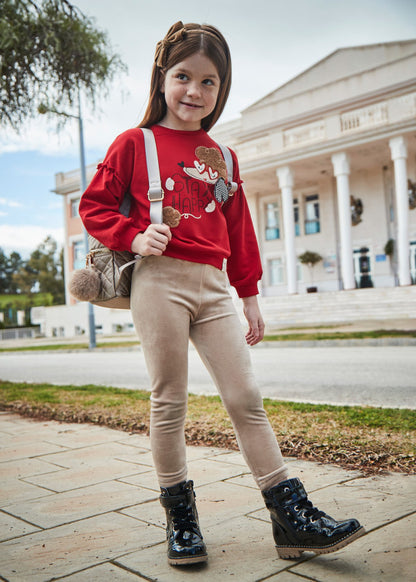 Legging terciopelo niña MAYORAL Ref. 13-00712-042 Sepia