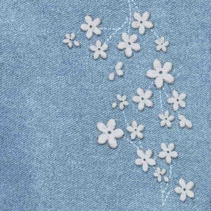 Leggings Niña flores Mezclilla Sku 3733 Color Medio