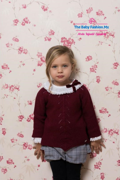 Jersey DOLCE PETIT para niña y para chica Ref. 24/2212/J 21 Cereza
