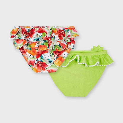 Set de dos braguitas de baño para niña MAYORAL Ref. 3637/66 Pistacho