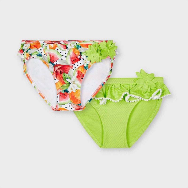 Set de dos braguitas de baño para niña MAYORAL Ref. 3637/66 Pistacho