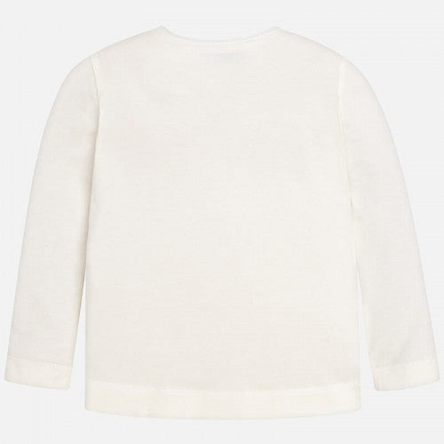 Camiseta Niña Manga Larga Chic SKU 178 Color Crudo