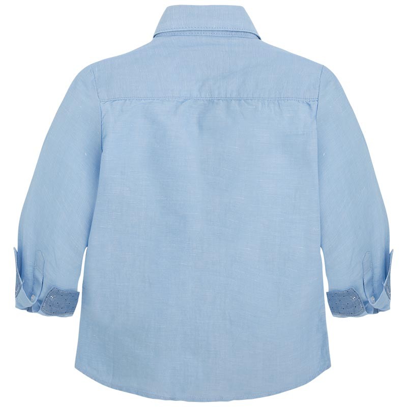 Camisa Lino Básico Para Niño SKU 141 Color 77 Celeste