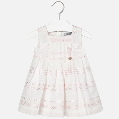 Vestido Lino Bebe Niña Fantasia 1905 Color 40 Rosado