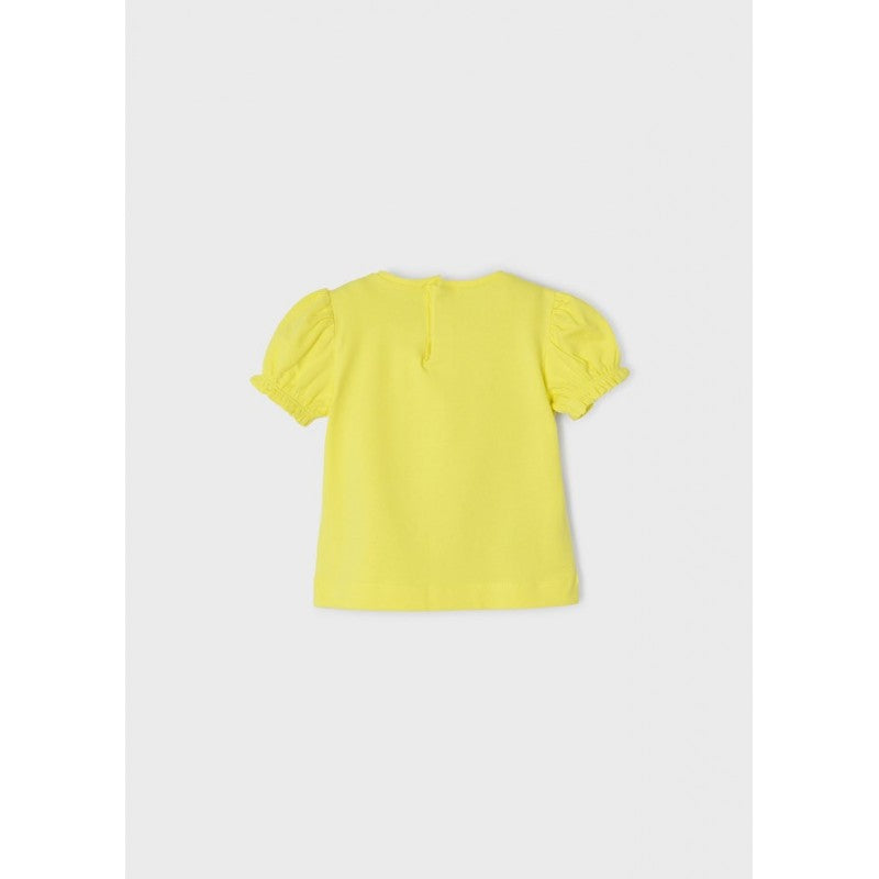 Camiseta Bebe Niña Flores Jirafa Sku 1028 Color 76 Limon