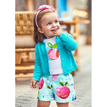 Conjunto 2 Pz Bermuda Estampado Sku 1245 Color 16 Turquesa