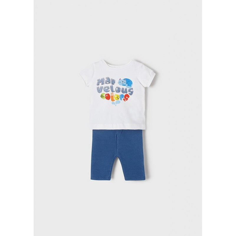 Conjunto 2 Pz Camiseta Leggings Sku 1723 Color Blanco