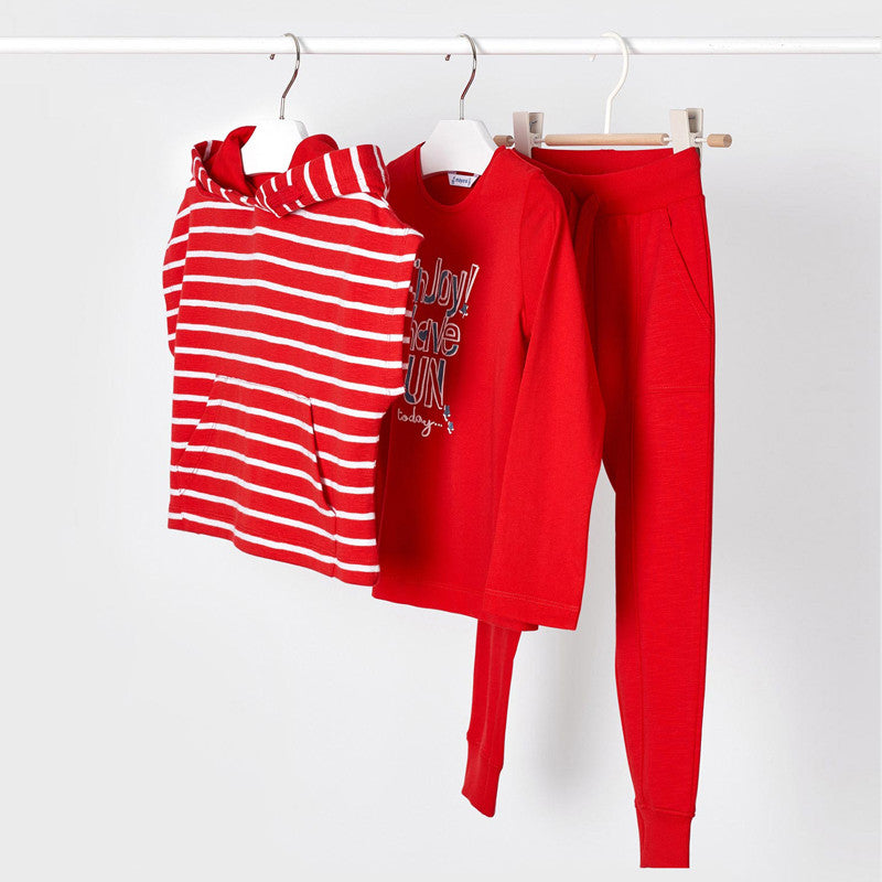 Conjunto 3 Piezas (Chandal) Sueter , Playera Leggins Sku 3840 Color 69 Carmin