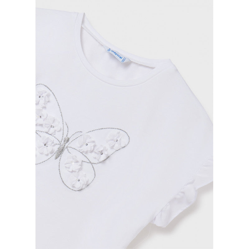 Camiseta Tirantes Mariposa para chica MAYORAL Ref. 6041/37 Crudo