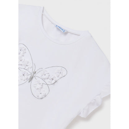 Camiseta Tirantes Mariposa para chica MAYORAL Ref. 6041/37 Crudo