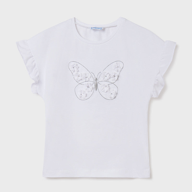 Camiseta Tirantes Mariposa para chica MAYORAL Ref. 6041/37 Crudo