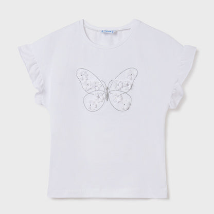 Camiseta Tirantes Mariposa para chica MAYORAL Ref. 6041/37 Crudo
