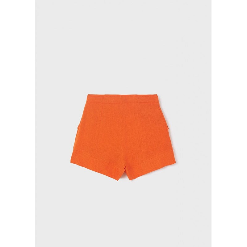 Pantalón Corto Lino Sku 6220 Color Clementina