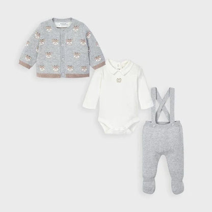 Conjunto 3 piezas para bebé MAYORAL Ref. 10/2559/14 Gris vig