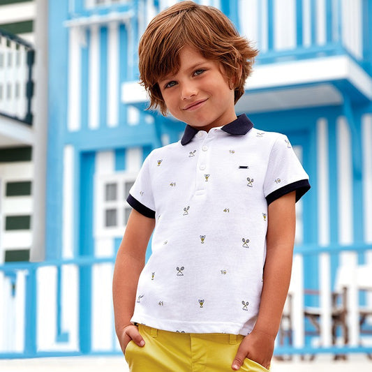 Camisa Polo M/C para niño MAYORAL Ref 3112/43 Blanco